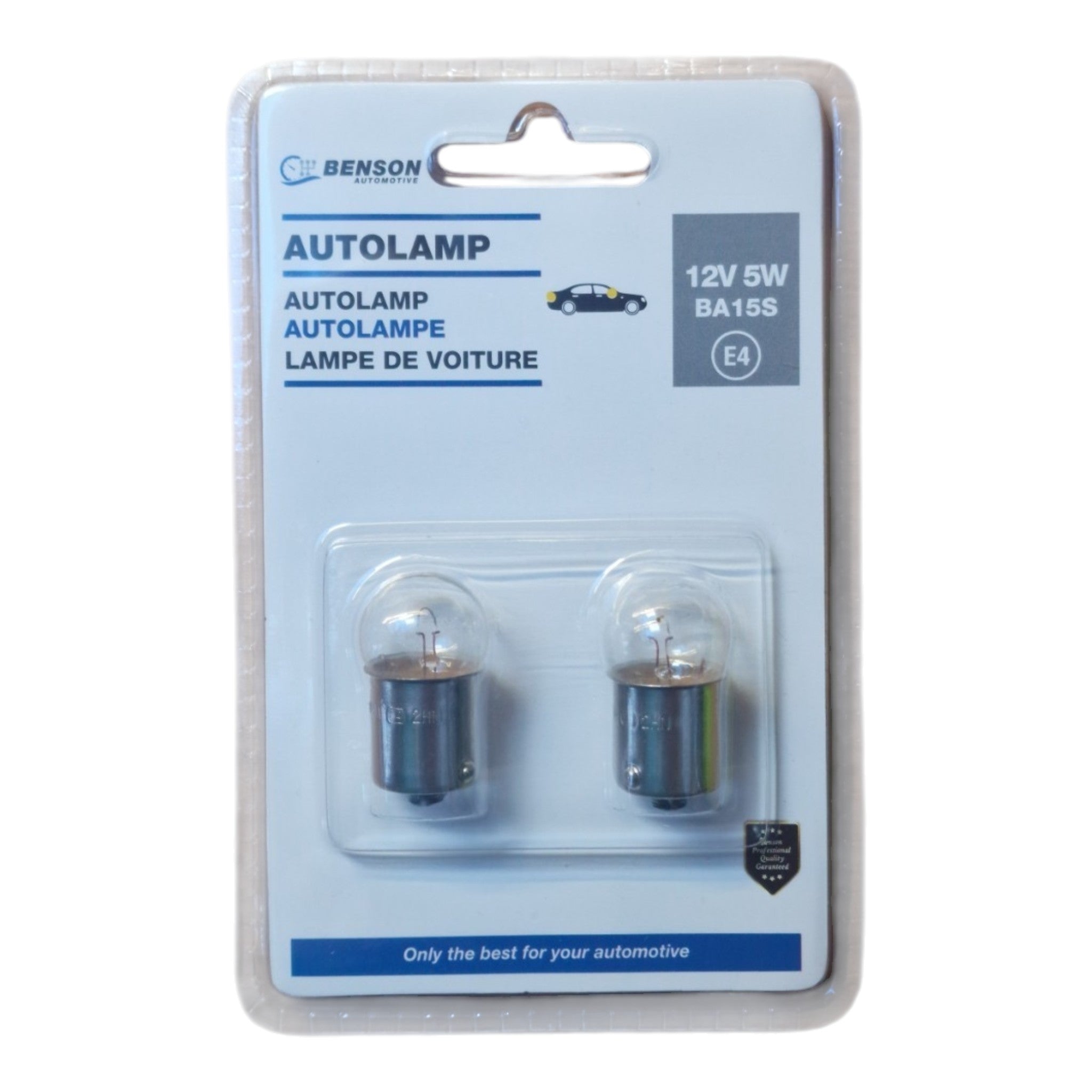 Benson Autolamp 12V 5W Ba15s 2 stuks op blister