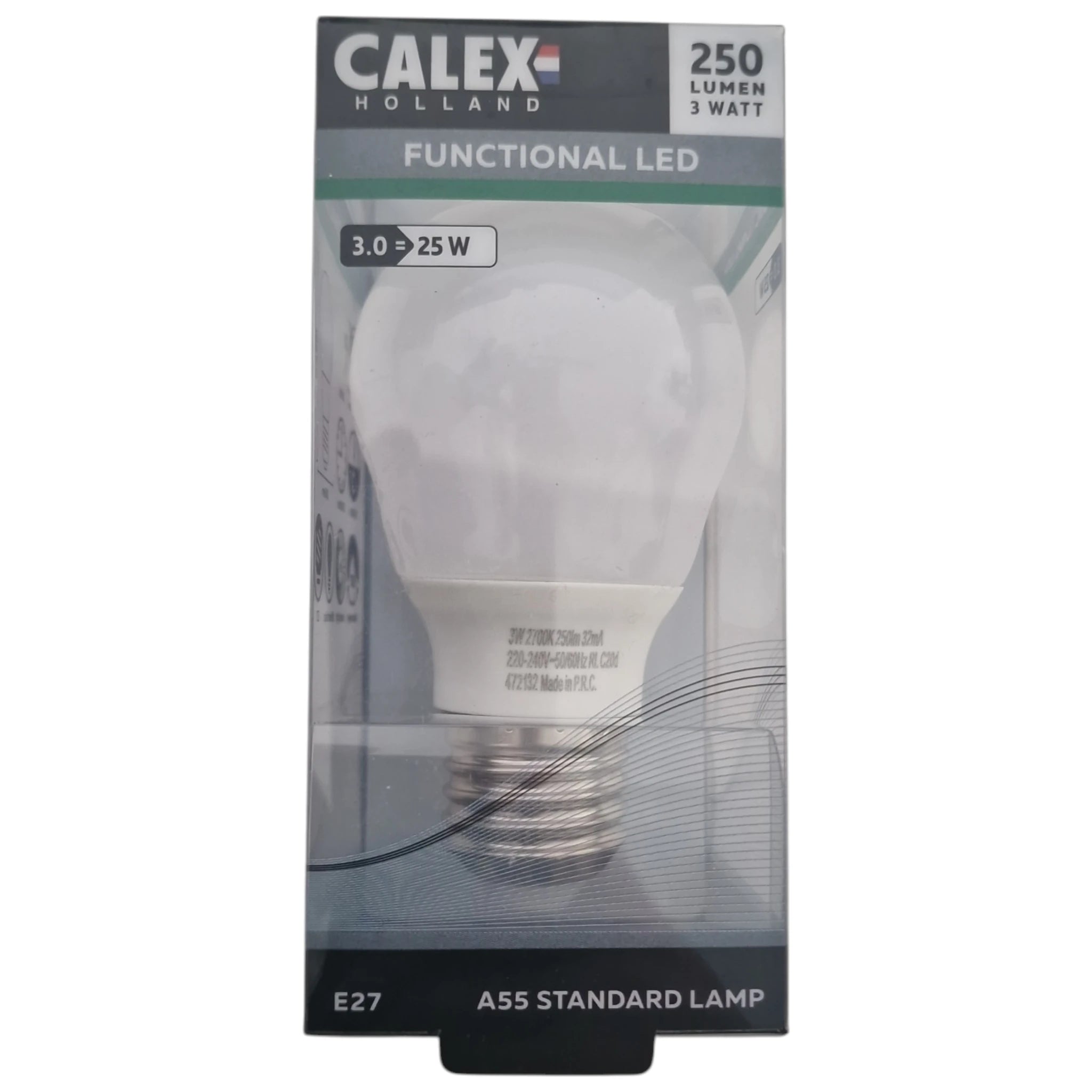 Calex E27 LED 3W A55 standaard lamp