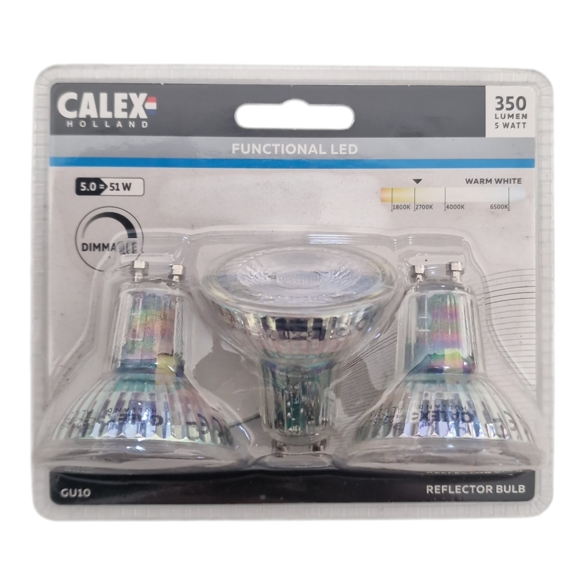 Calex GU10 SMD Lampe LED 240V 5W 350lm 2800K dimmable spot halogène