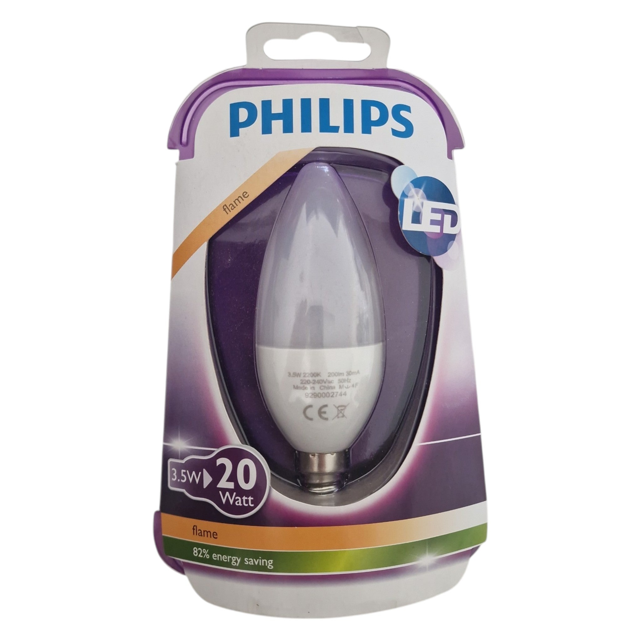 Philips E14 LED kaars 3.5 20W822 Flame