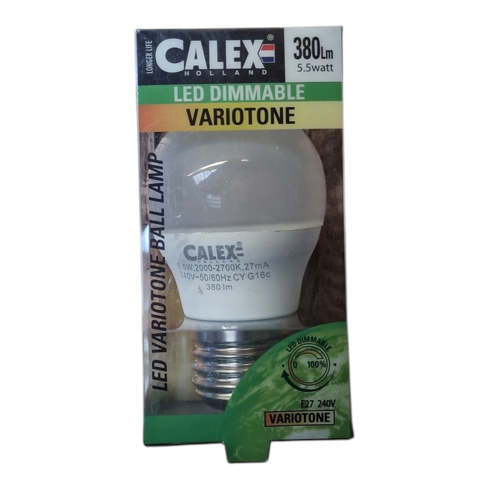 Calex E27 Led Variotone LED Kogellamp 5.5W Dimbaar