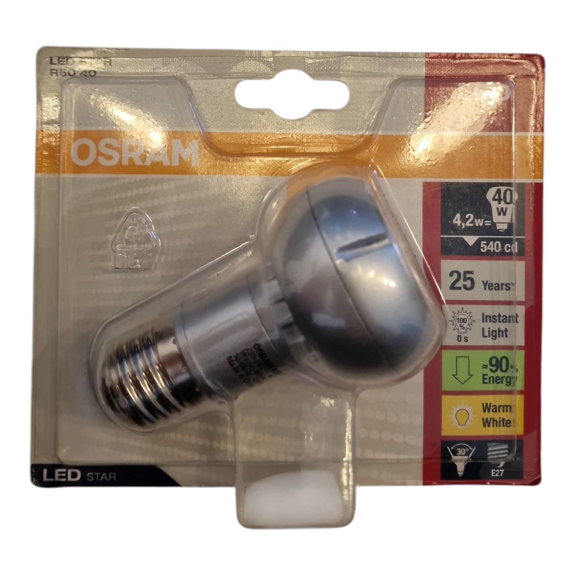 Osram E27 LED star R50 40 4.2W 2700k 190lm