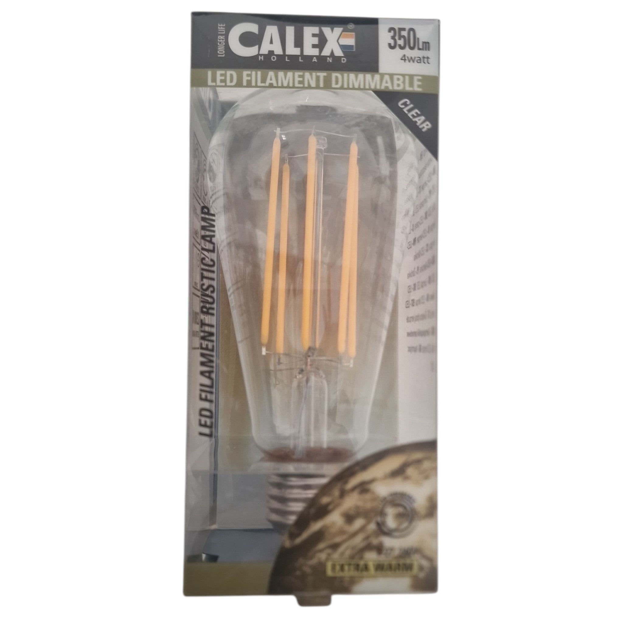Calex E27 LED Filament lamp Extra warm 350lm 4W LED lamp