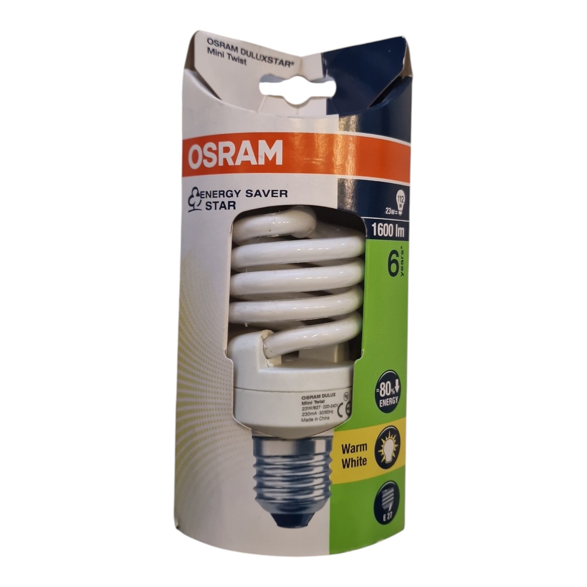 Osram E27 Dulux Twist spaarlamp 23W spaarlamp warm wit