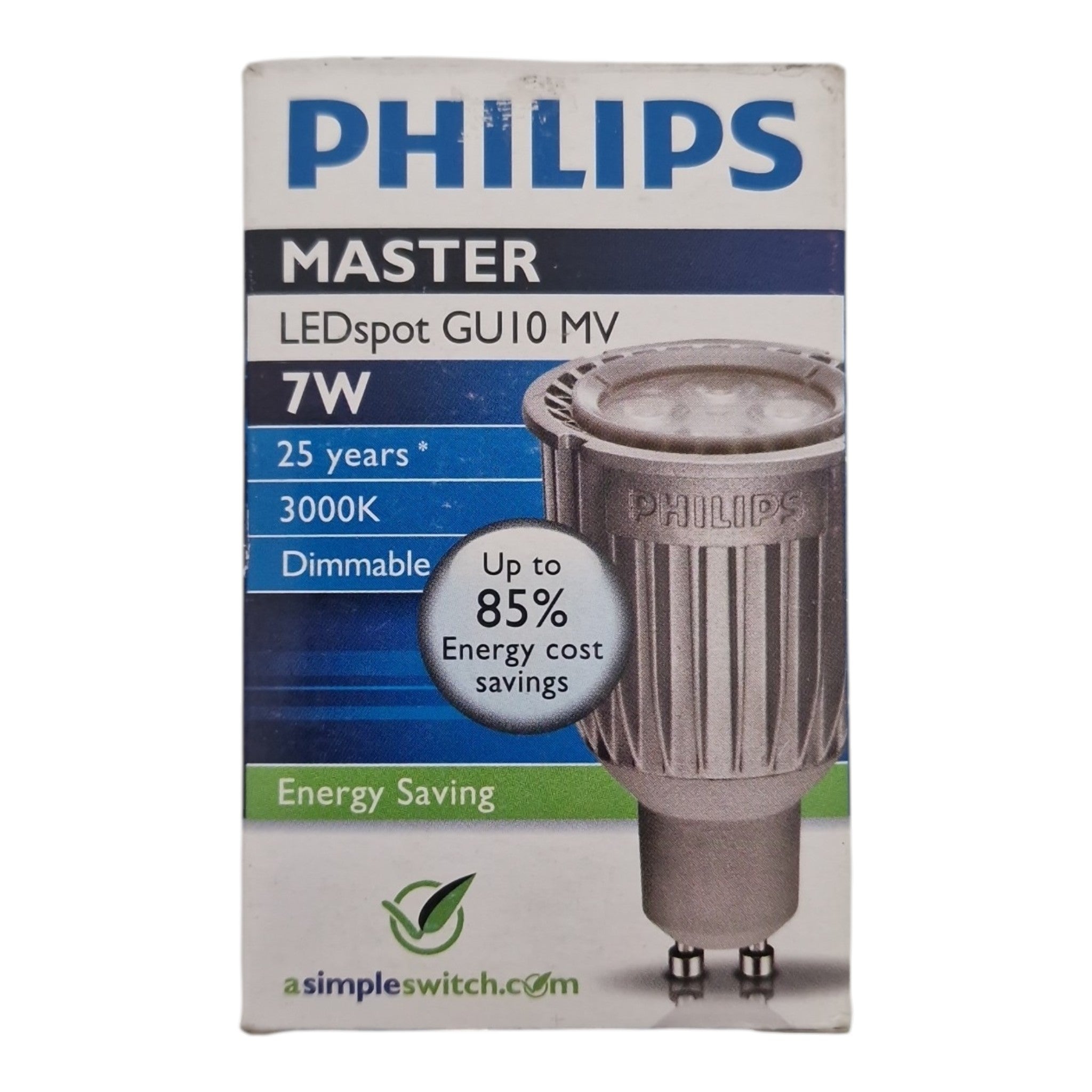 Philips GU10 MASTER LEDspot MV 7-50W 230V 25° 3000K Dimbaar