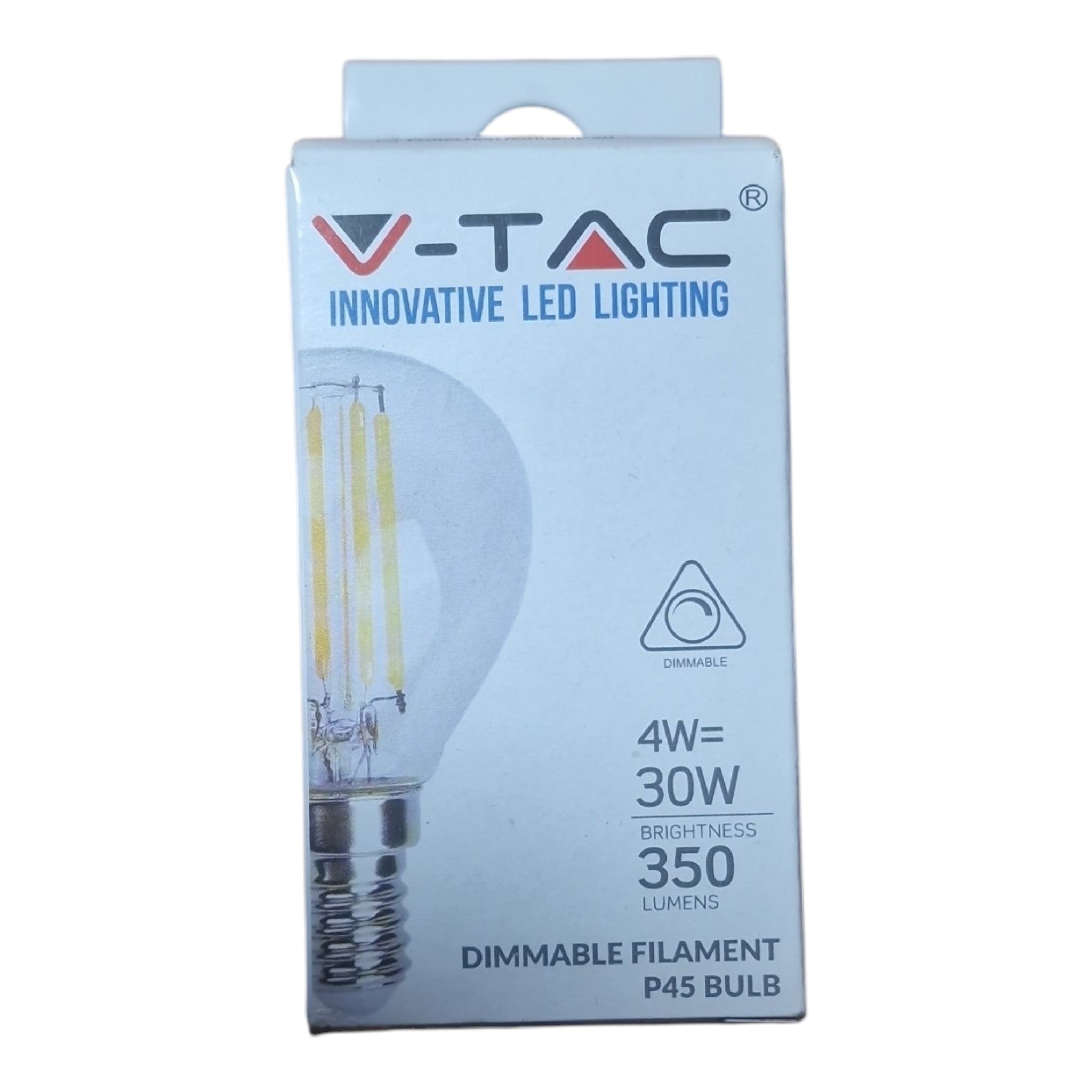V-tac E14 LED Filament Lamp P45 4W 2700K Warm Wit Dimbaar 320lm
