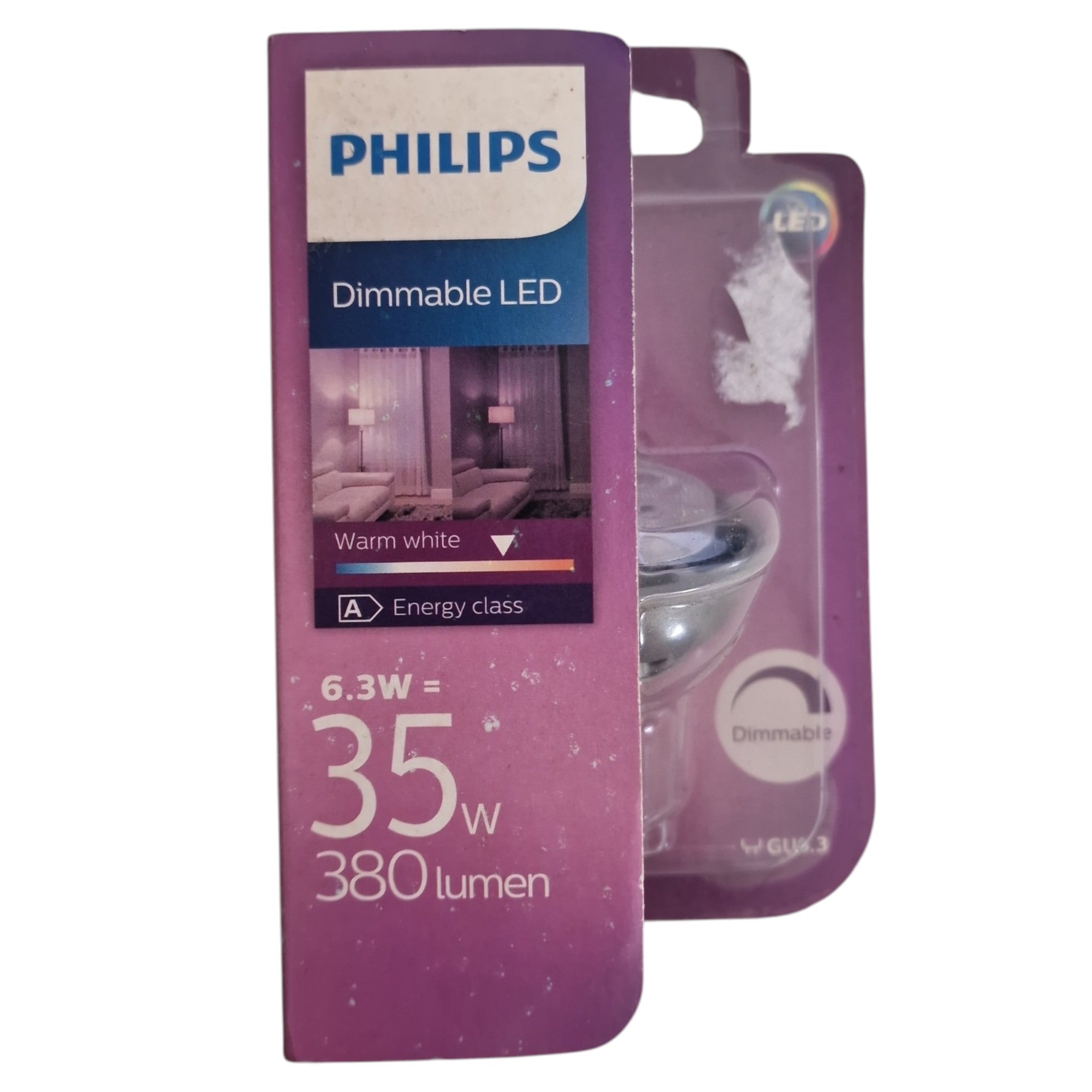 Philips 6.3W 35W LED spot Dimbaar 380lm