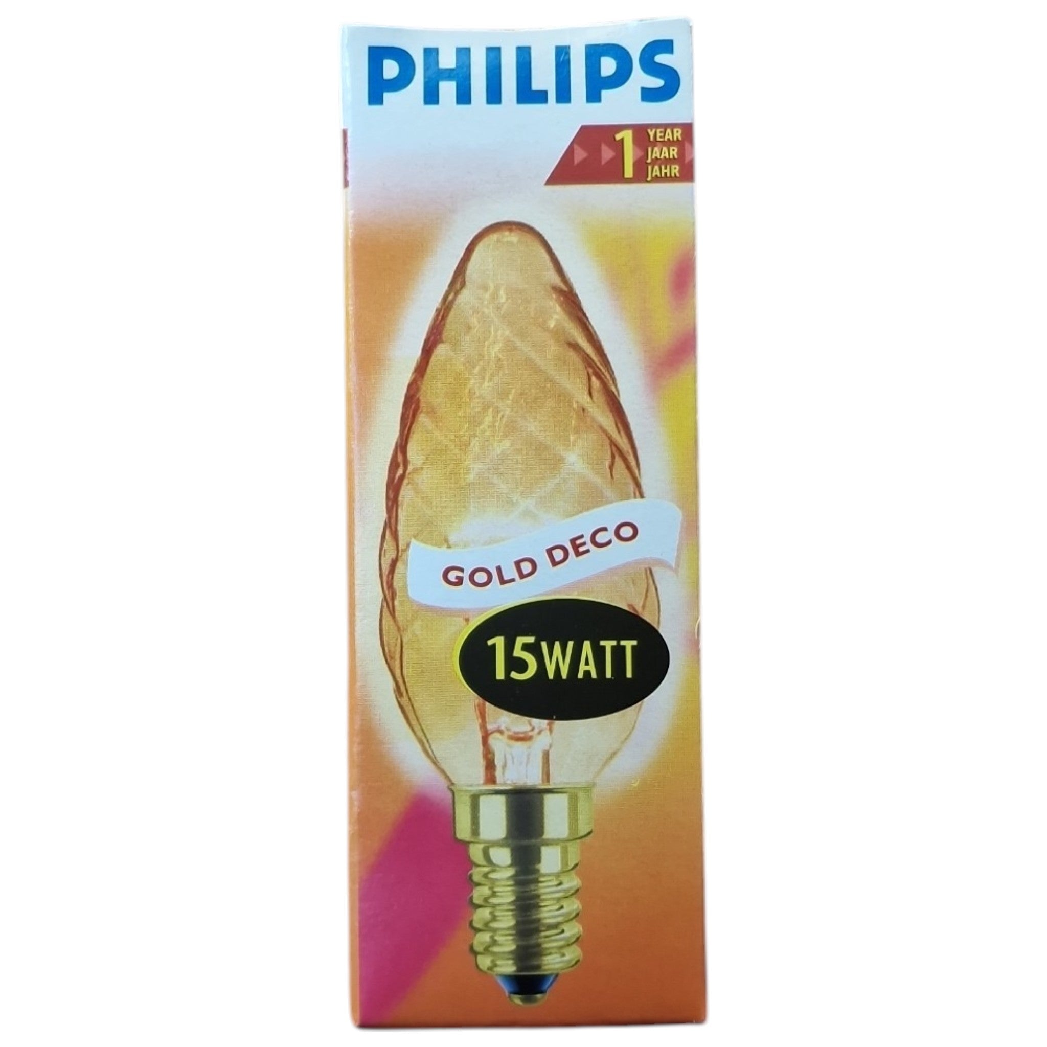 Philips E14 Gold deco Kaarslamp kroonluchter gloeilamp 15W