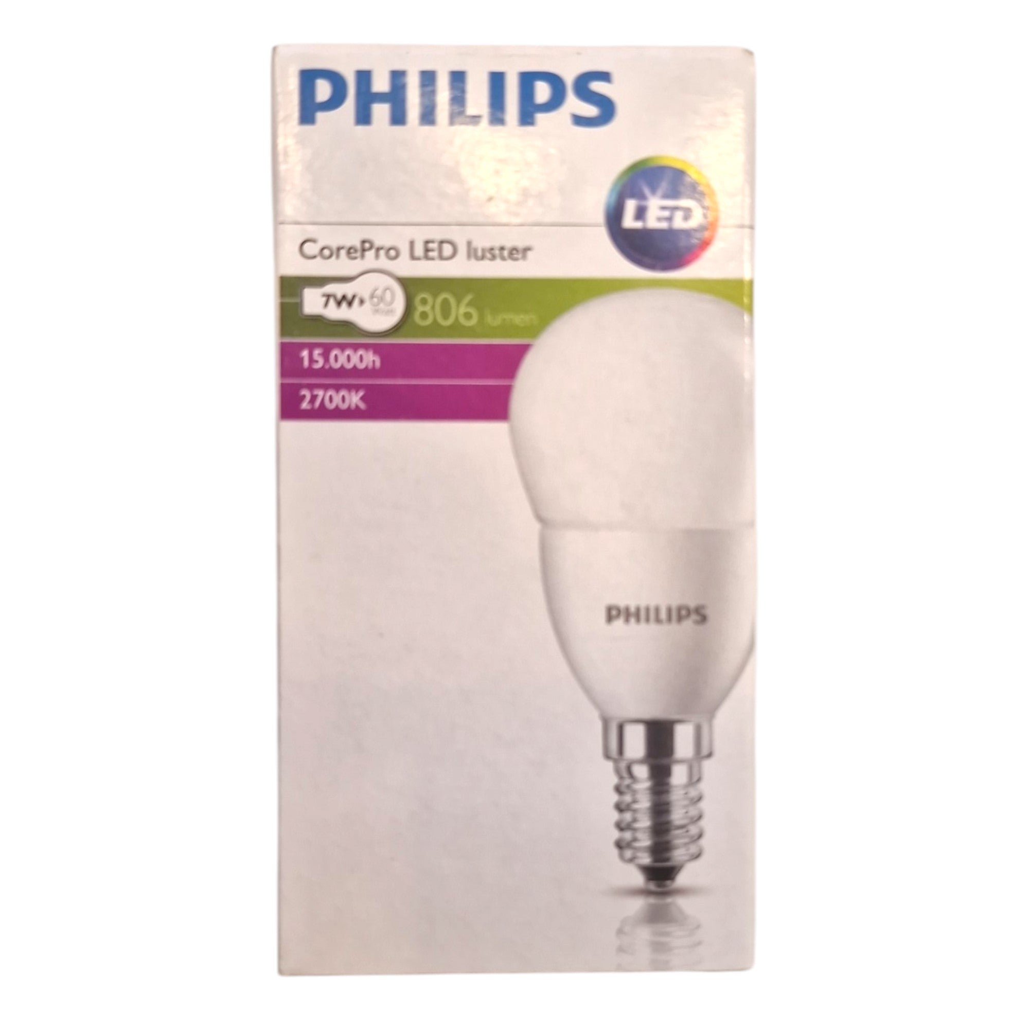 Philips E14 CorePro LED luster 7W zeer warm wit